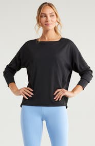 Zella Textured Equilibrium Long Sleeve T-Shirt