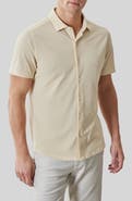 Robert Barakett Irving Short Sleeve Sleeve Knit Button-Up Shirt