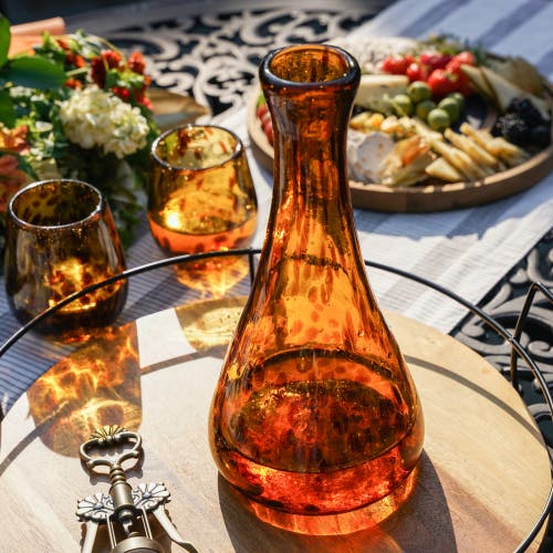 Twine Segunda Vida Tortuga Recycled Wine Decanter In Brown