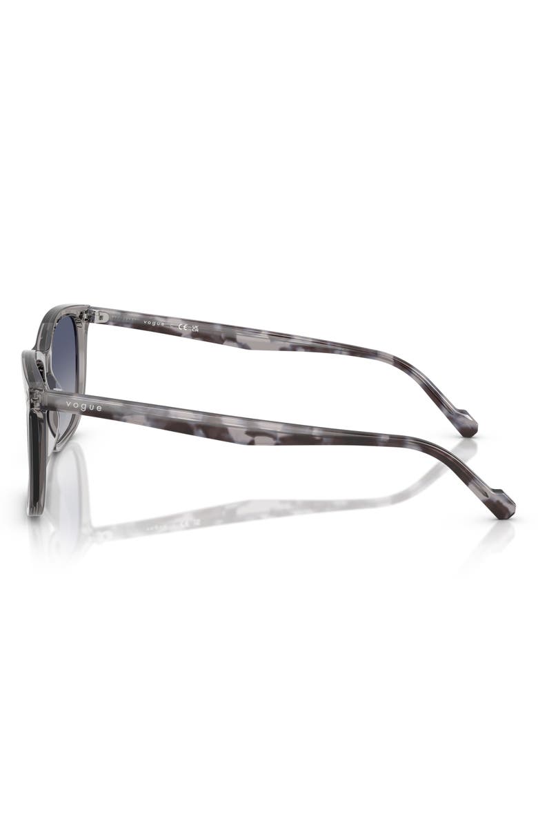 VOGUE 57mm Pillow Sunglasses, Alternate, color, Transparent Grey