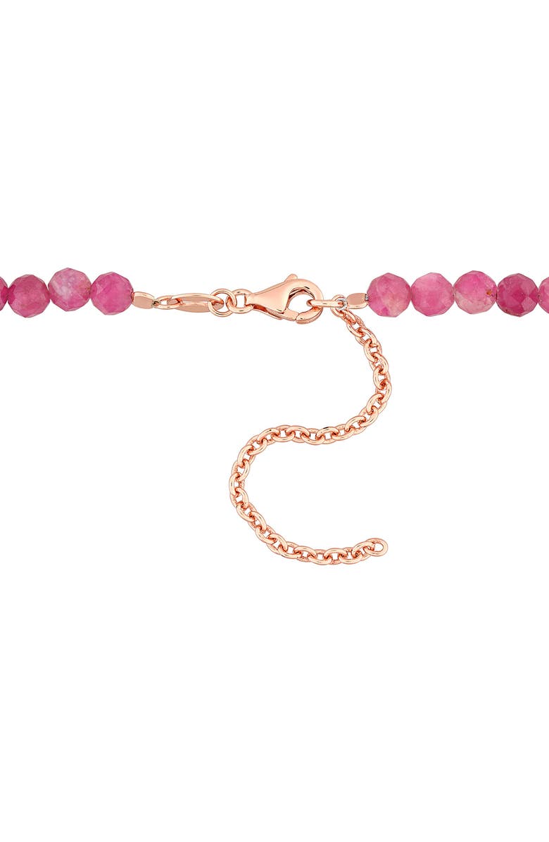 DELMAR Pink Tourmaline Beaded Earrings, Bracelet & Necklace Set, Alternate, color, Pink