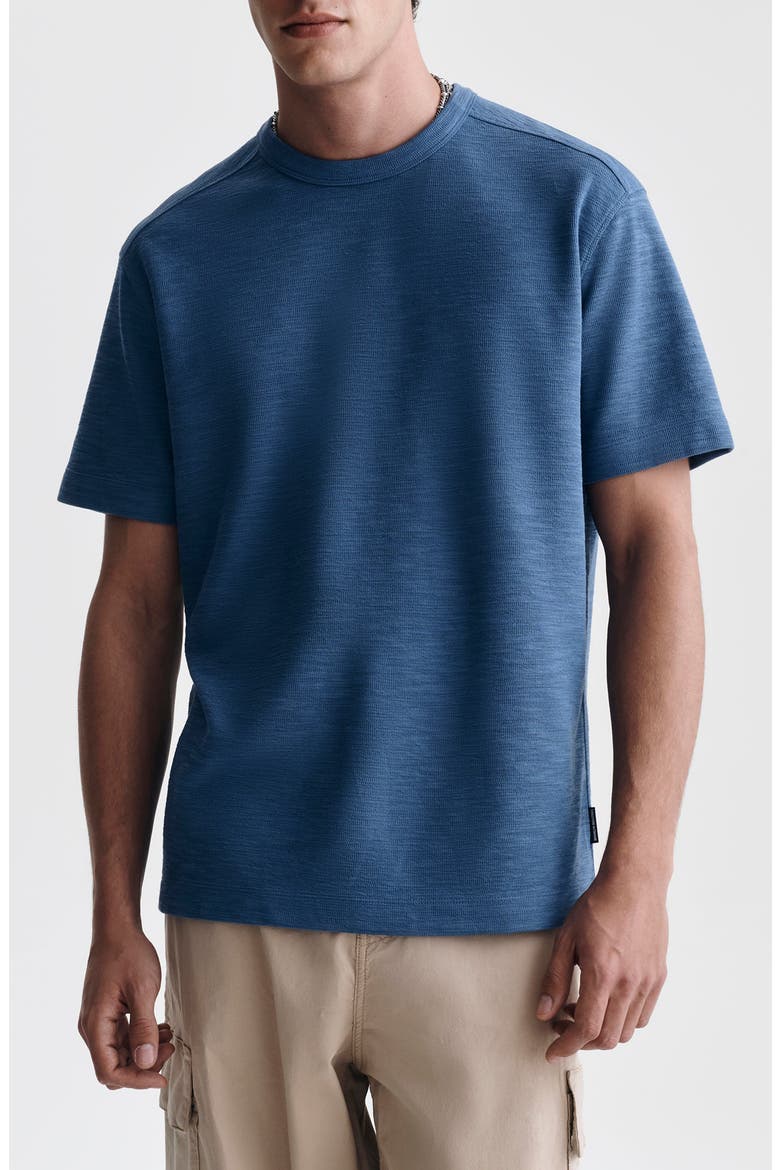 Texture Cotton T-Shirt, Main, color, BIJOU BLUE