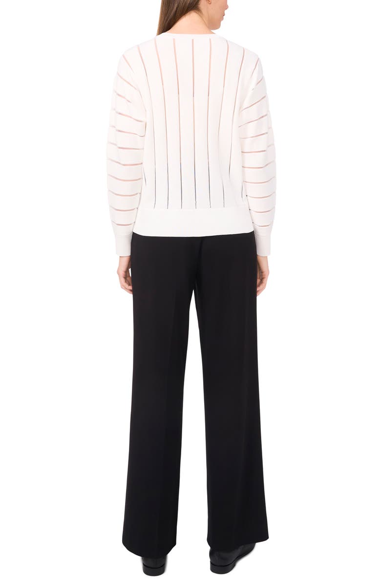 Halogen<sup>®</sup> Sheer Stripe Sweater, Alternate, color, New Ivory