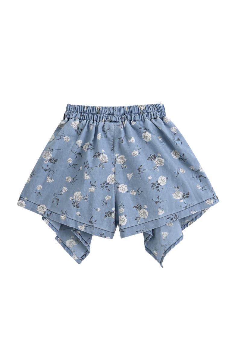 Floral Bow Short Set, Alternate, color, Blue