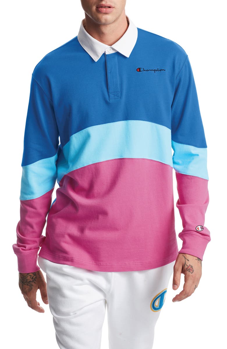 Champion Colorblock Rugby Shirt, Main, color,