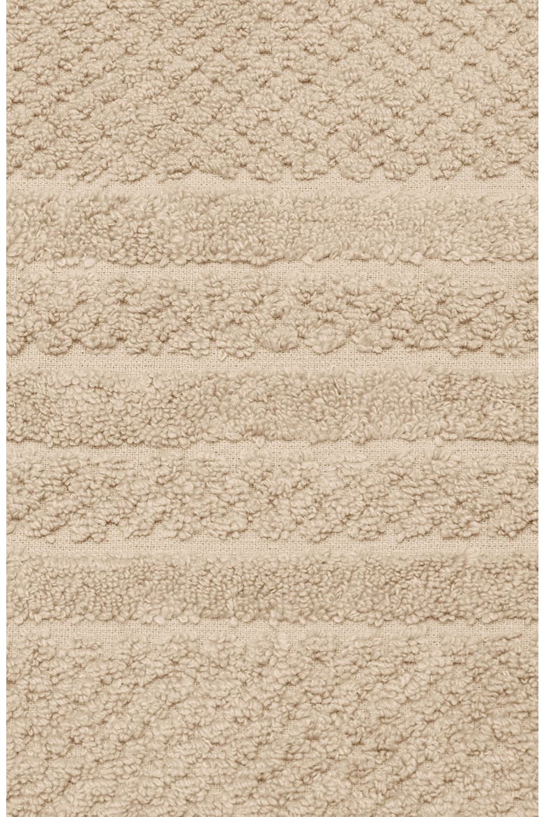 Cotton Checkered Texture 8-Piece Bath Towel Set, Alternate, color, SANDSTONE
