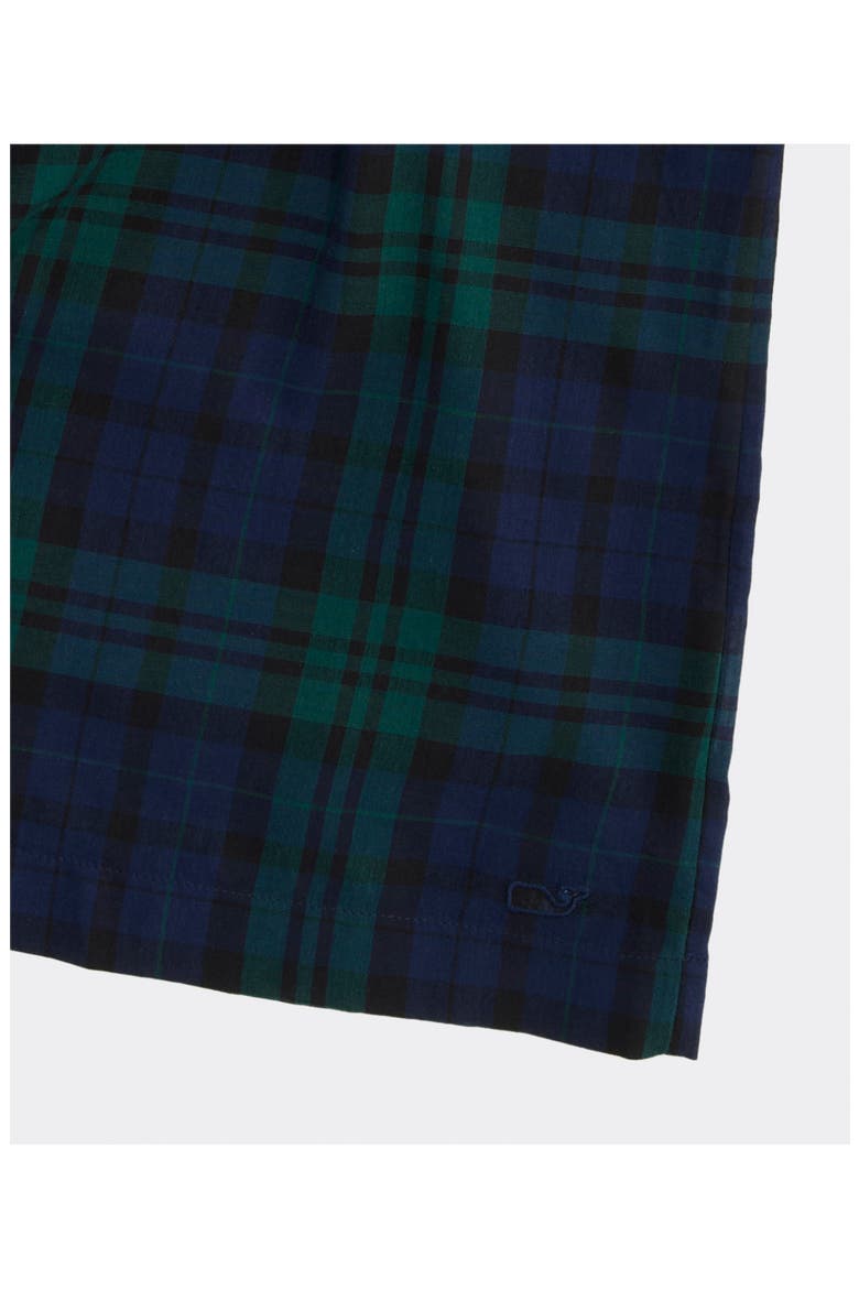 Kids' Serena Plaid Square Neck Top, Alternate, color, JET BLACK BLACKWATCH