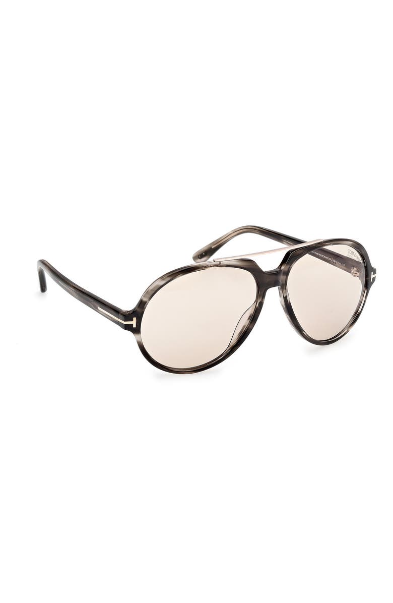 TOM FORD 59mm Aviator Sunglasses, Alternate, color, Havana/ Other / Brown