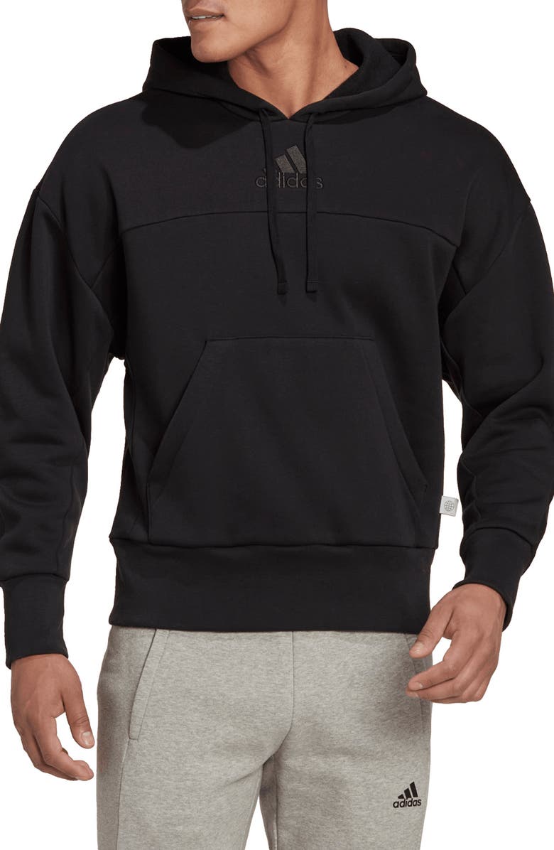 adidas Studio Lounge Fleece Hoodie, Main, color, 