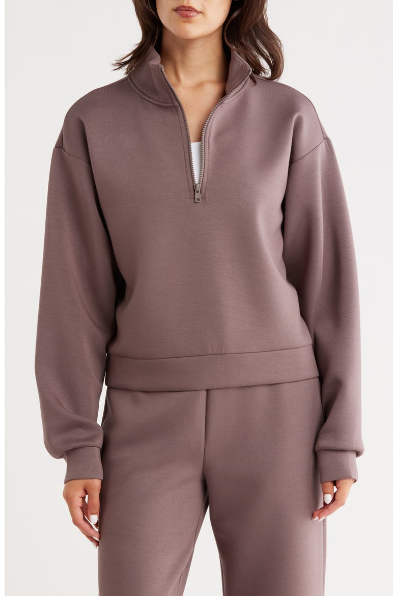 Karuuuuso Z by Zella Whisper Knit Quarter Zip Pullover (Women) | Nordstromrack