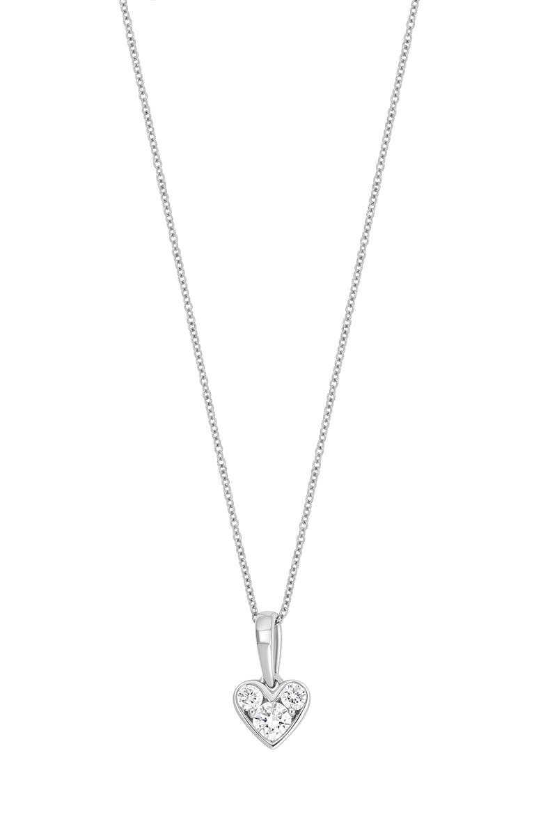Mika Diamond Heart Pendant Necklace (Nordstrom Exclusive), Main, color, 18K WHITE GOLD