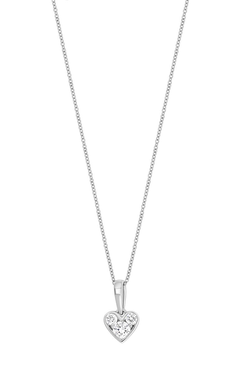 Bony Levy Mika Diamond Heart Pendant Necklace, Main, color, 18K White Gold