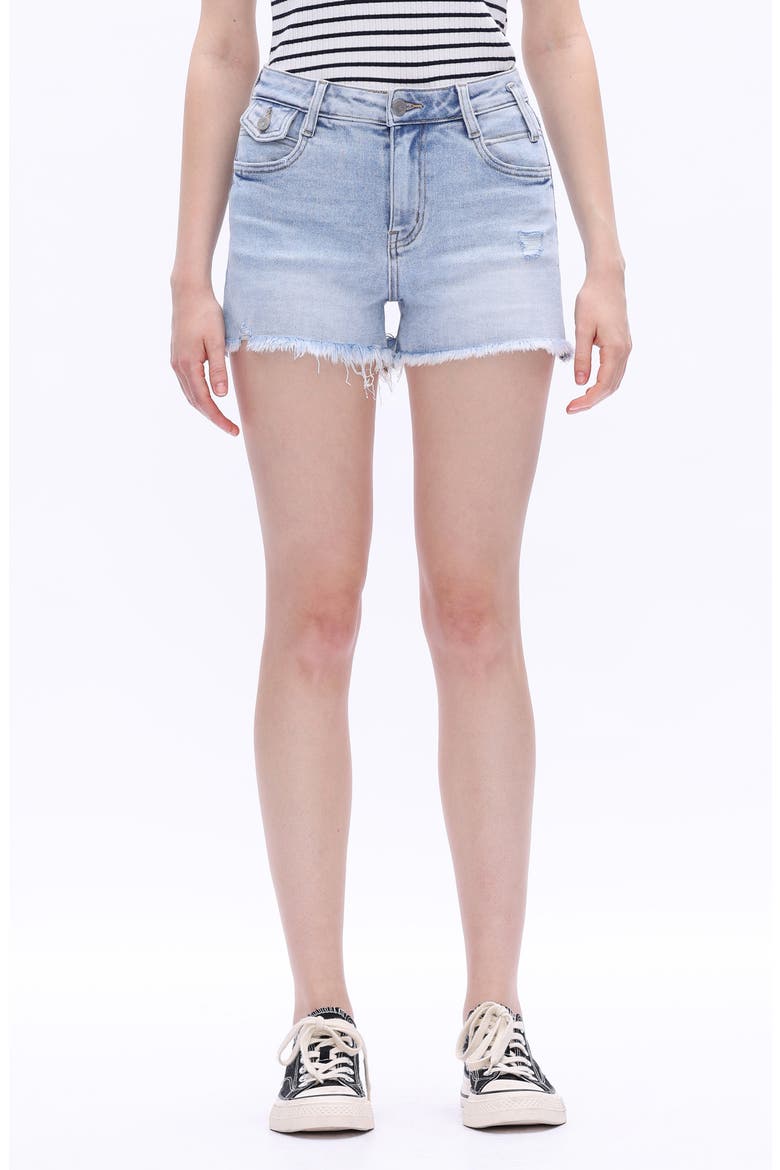 Cutoff Denim Shorts, Main, color, LIGHT BLUE