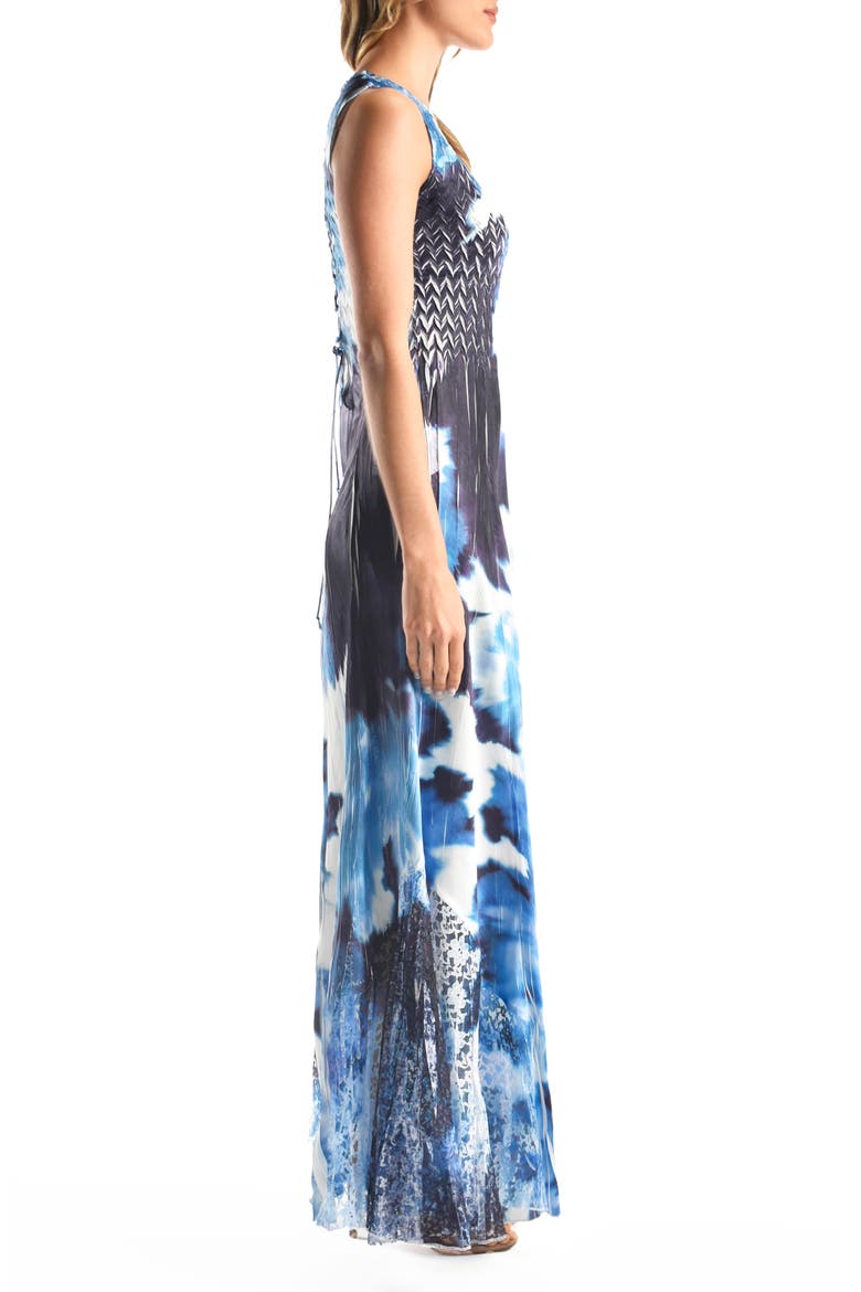 Lace-Up Back Maxi Dress, Alternate, color, BURST