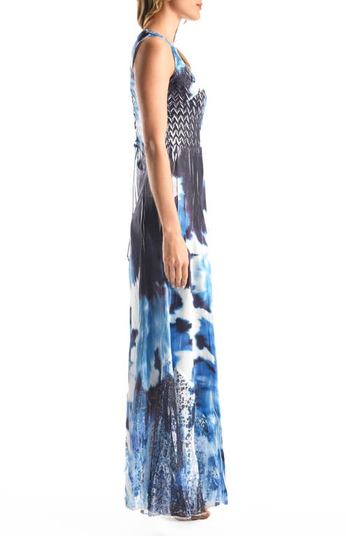 KOMAROV KOMAROV LACE-UP BACK MAXI DRESS 