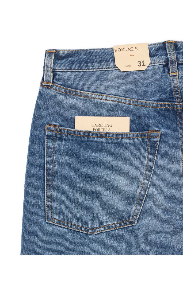 Fortela 912 Johnd Japan Selvedge 5-Pocket Regular Fit Stone Wash Denim, Alternate, color, Blue