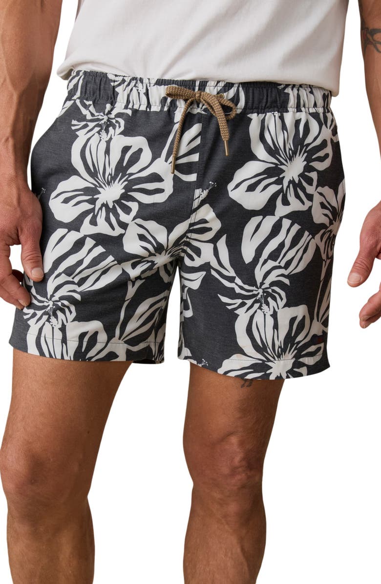 Faherty All Day<sup>™</sup> Swim Trunks, Alternate, color, Midnight White Floral
