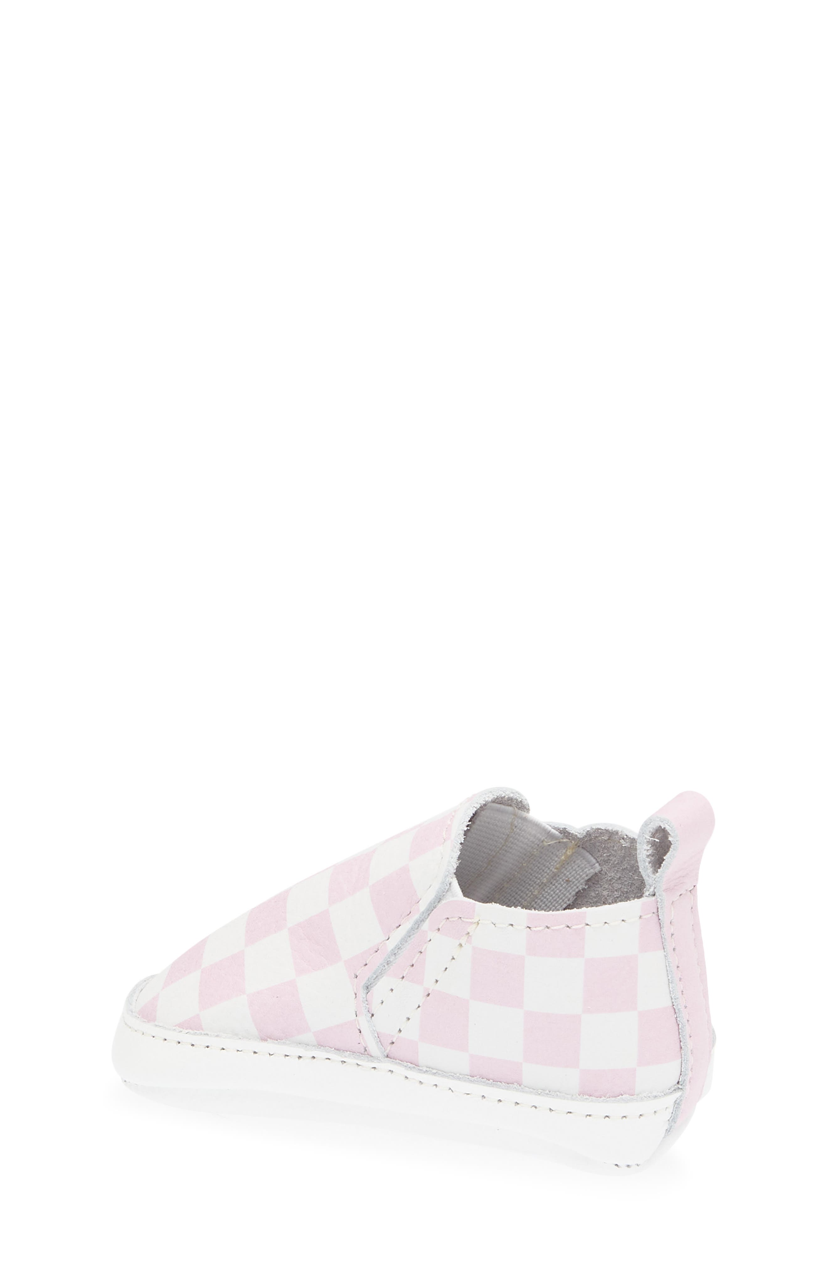 Check Leather Slip On Shoe, Alternate, color, PETAL PINK CHECK