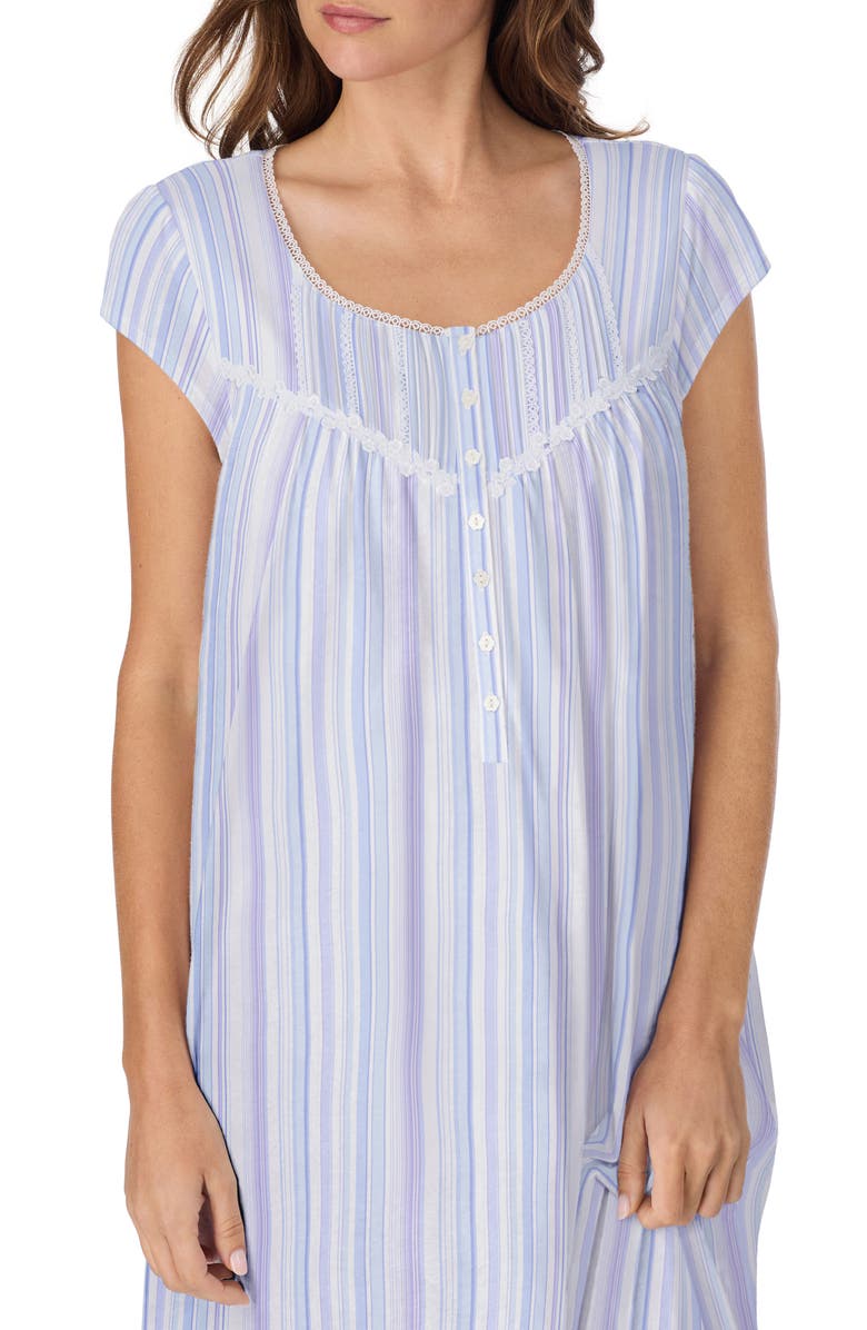 Eileen West Cap Sleeve Cotton Nightgown, Alternate, color,