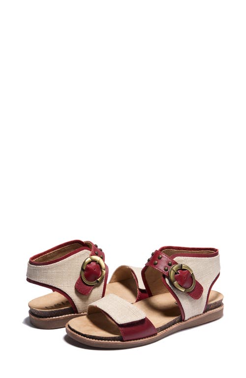Halsa Footwear Hälsa Footwear Bari Sandal In Dark Red/natural
