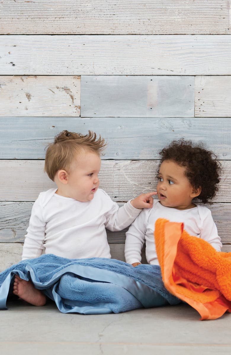 Little Giraffe Luxe Baby Blanket, Alternate, color, Cornflower