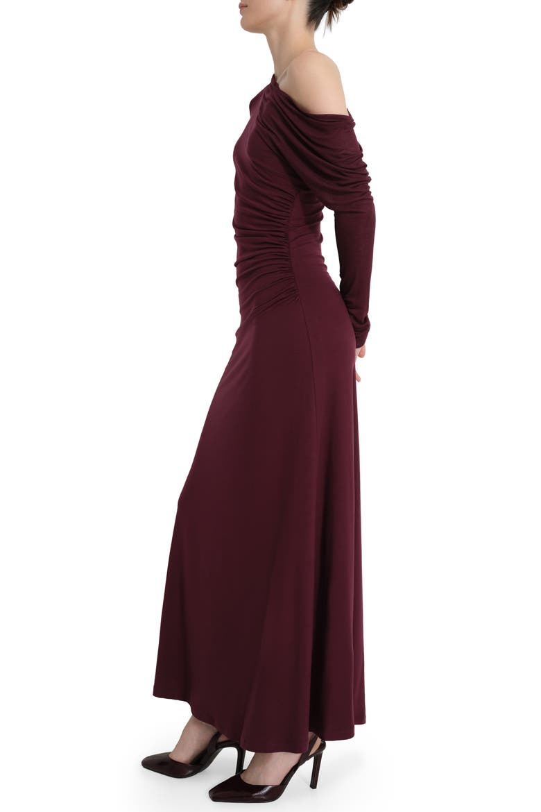 Ambrose Long Sleeve Jersey Maxi Dress, Alternate, color, BURGUNDY