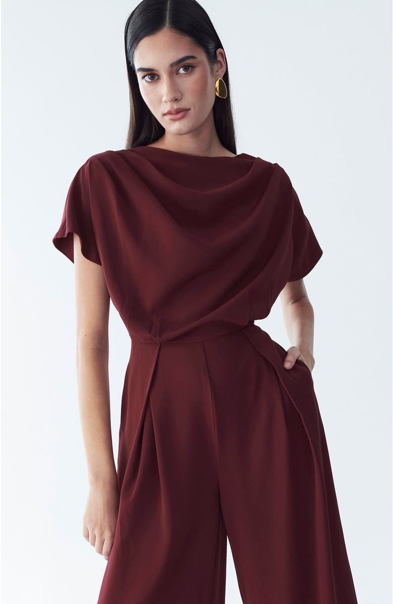 BWLDR Tina Jumpsuit, Alternate, color, Burgundy