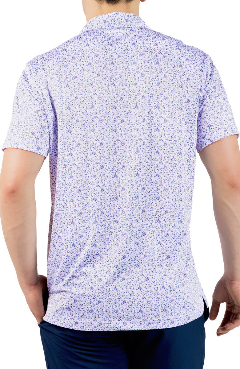TailorByrd Ditsy Floral Performance Polo, Alternate, color, White