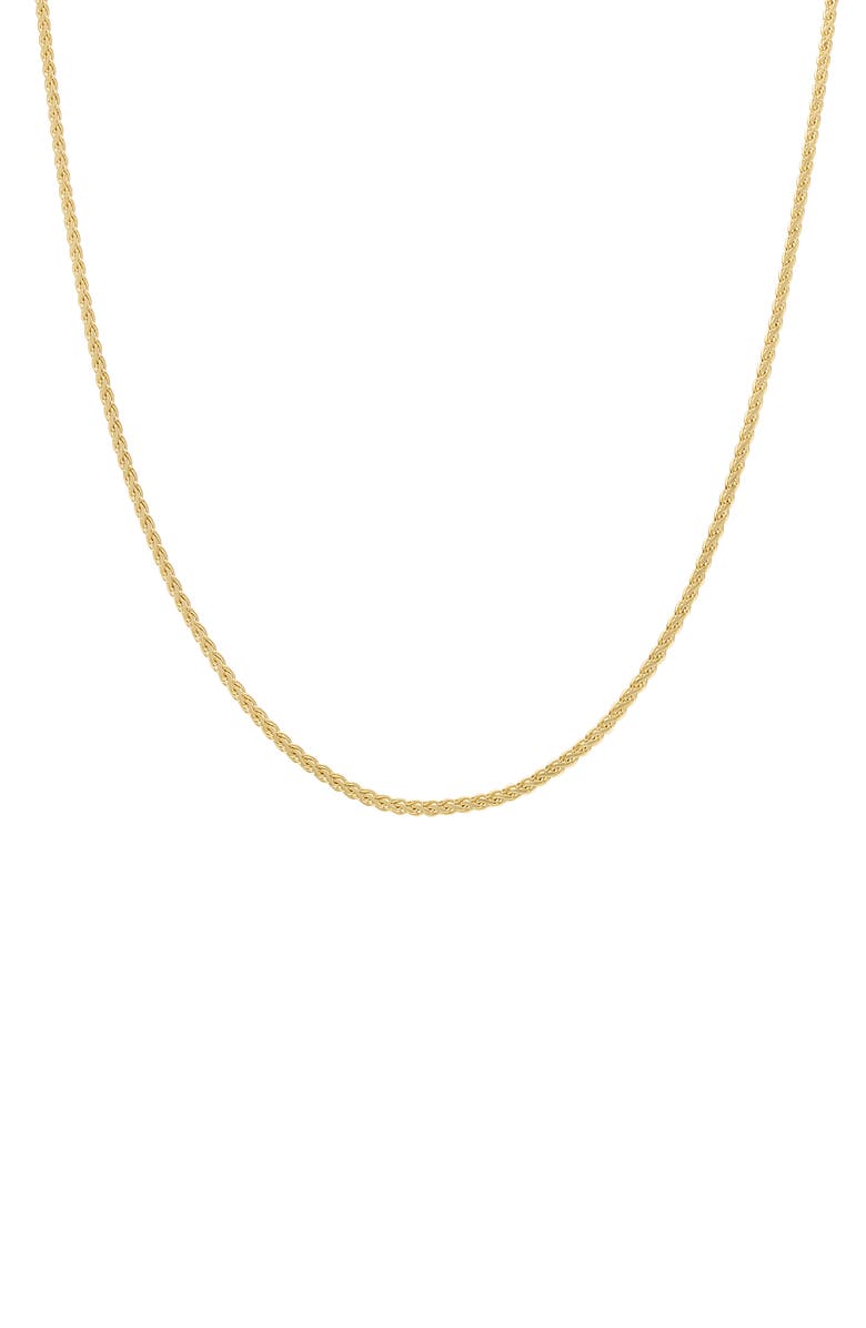 FUZION CREATIONS 14K Gold Wheat Chain Necklace, Main, color, Yellow