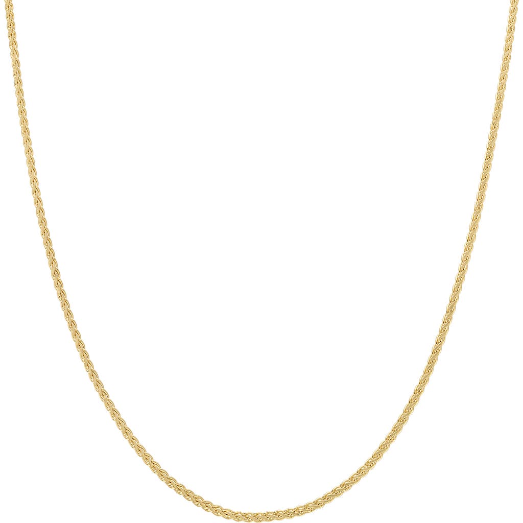 Fuzion Creations 14k Gold Wheat Chain Necklace In Yellow