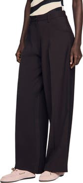 SANDRO Wide-leg Trousers
