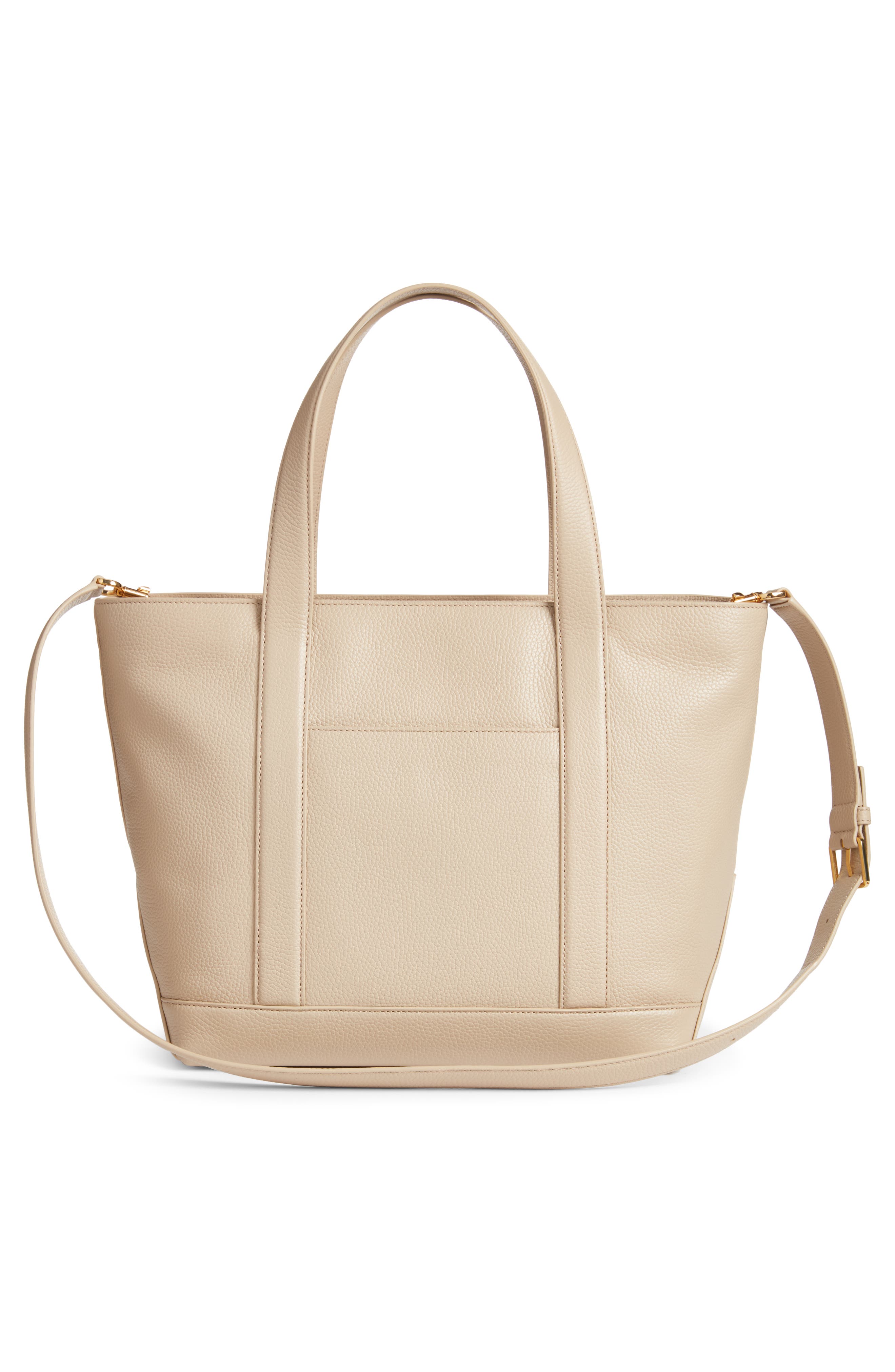 Veronica Beard Grand Goody Leather Tote, Alternate, color, Sand Dollar