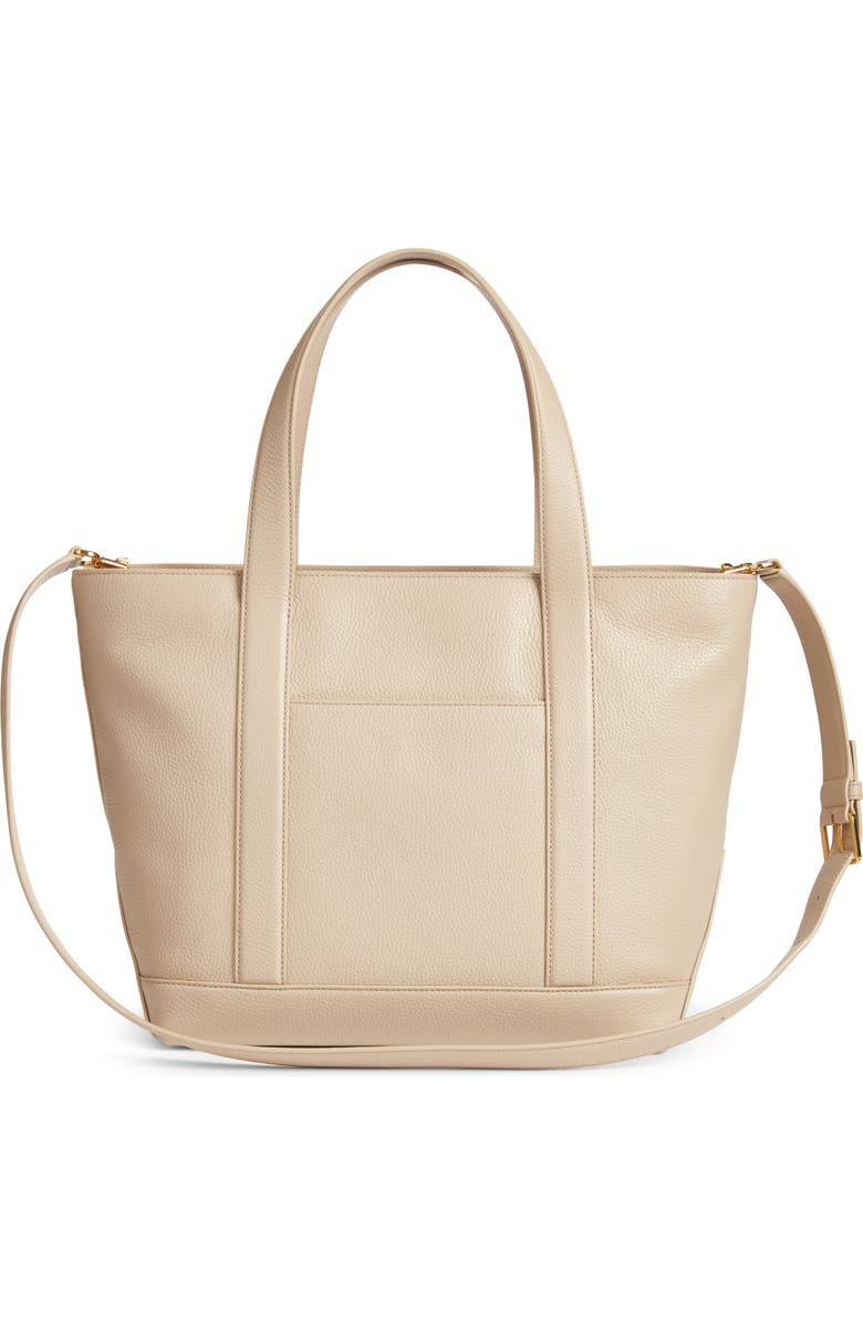 Veronica Beard Grand Goody Leather Tote, Alternate, color, Sand Dollar