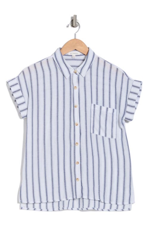 BLU PEPPER BLU PEPPER STRIPE BUTTON-UP SHIRT 