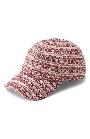 Helen Kaminski Charlette Bouclé Baseball Cap In Red