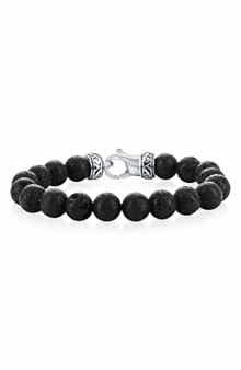 BLACKJACK Men's Beaded Bracelet