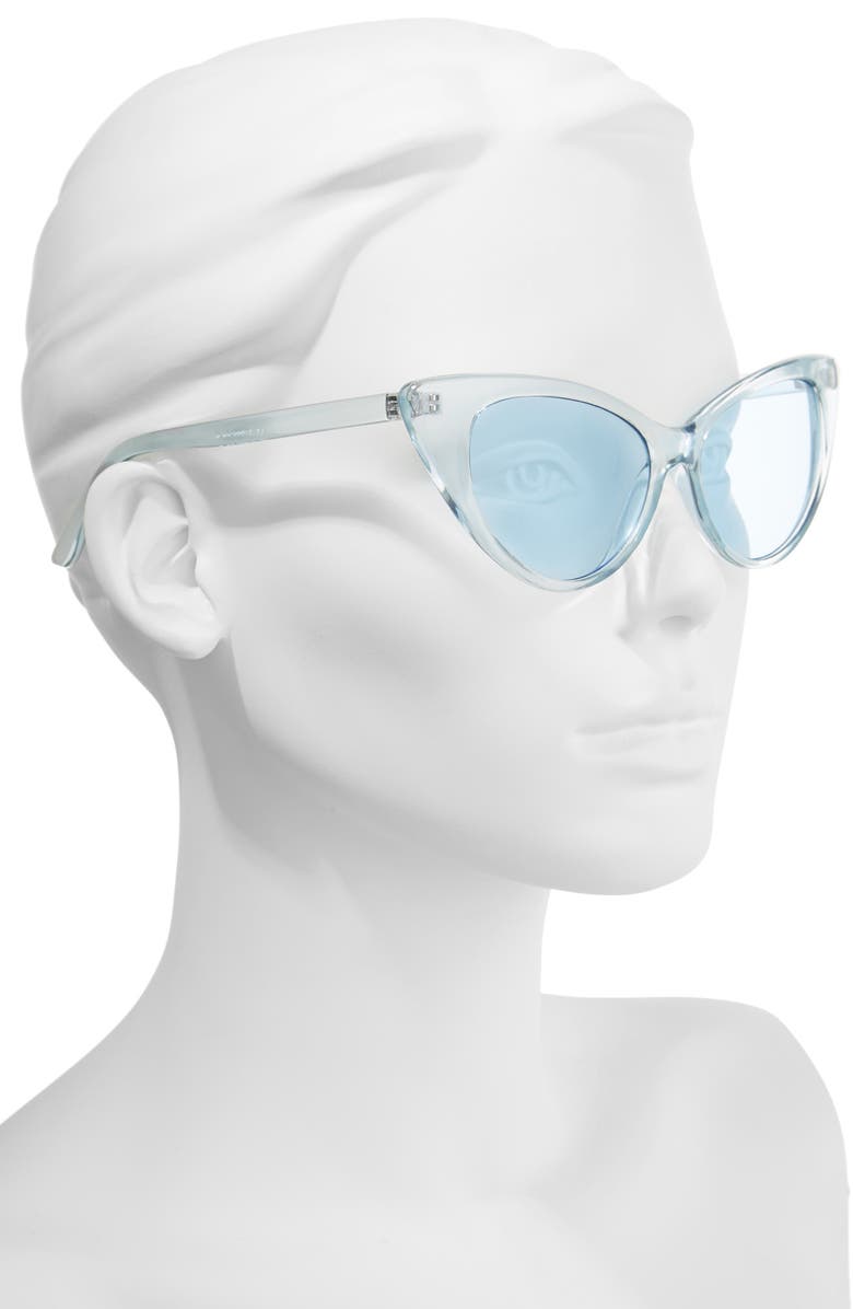 Glance Eyewear 55mm Transparent Pastel Cat Eye Sunglasses, Alternate, color, 
