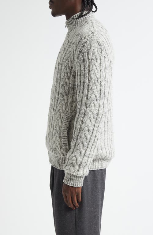 Herno Zipper Sweater In Gray
