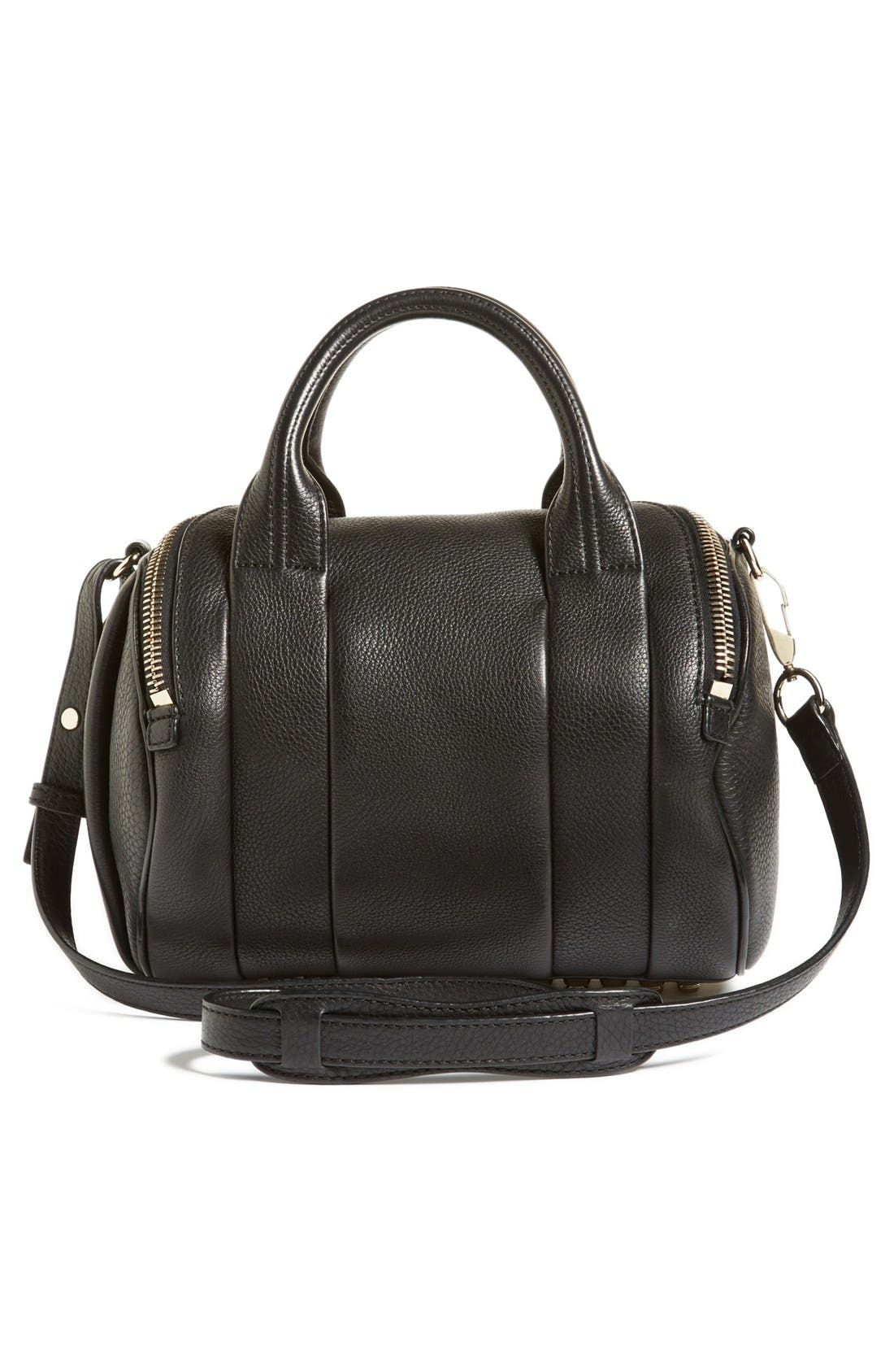 Alexander Wang 'Rockie - Pale Gold' Leather Crossbody Satchel, Alternate, color, 