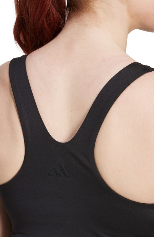 Adidas Originals Adidas All Me Medium Support Bra Tank In Black