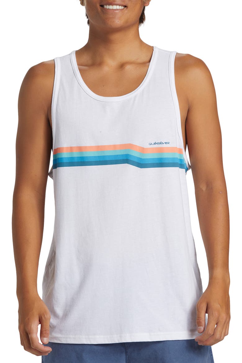Retrospect Cotton Graphic Tank Top, Main, color, WHITE