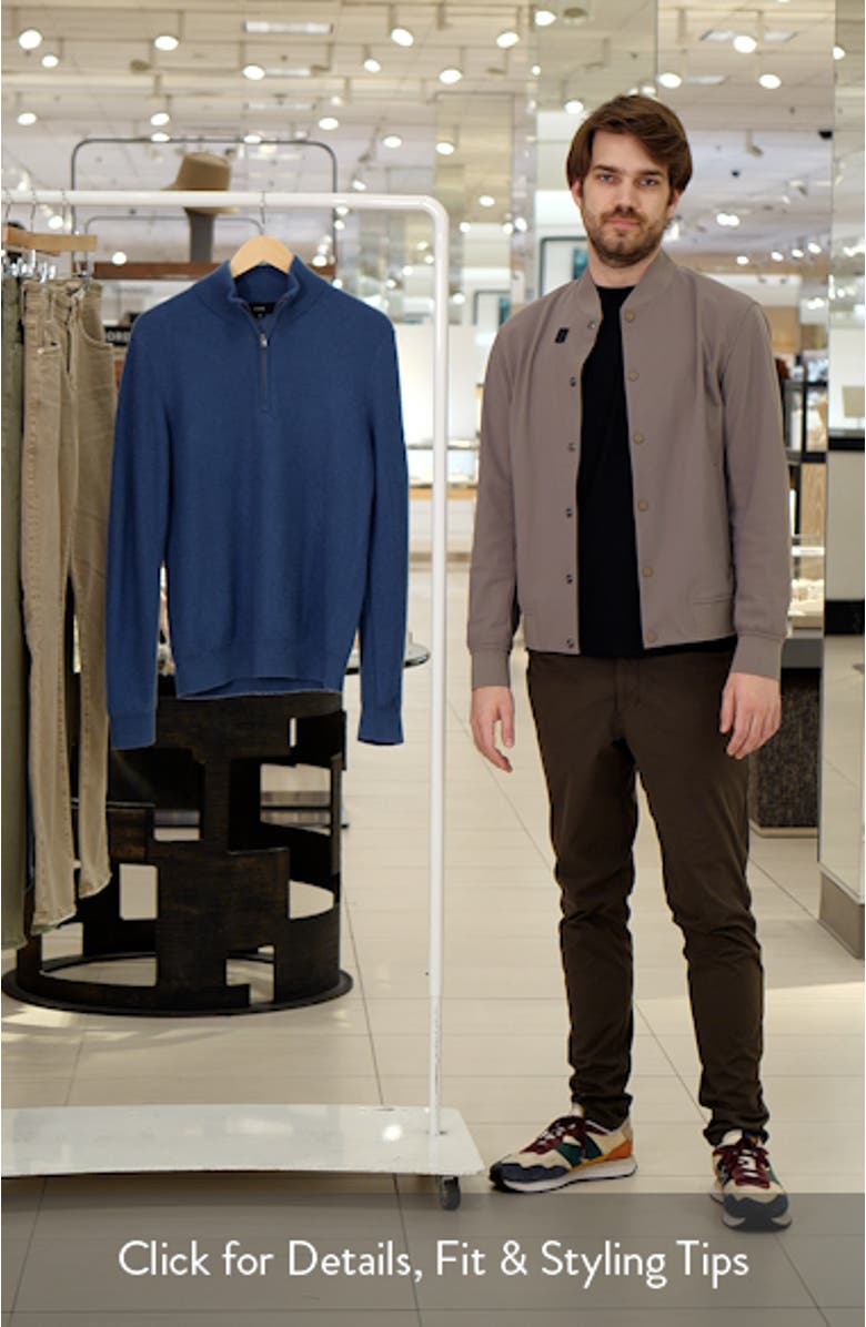 Boiled Cashmere Quarter Zip Sweater, sales video thumbnail