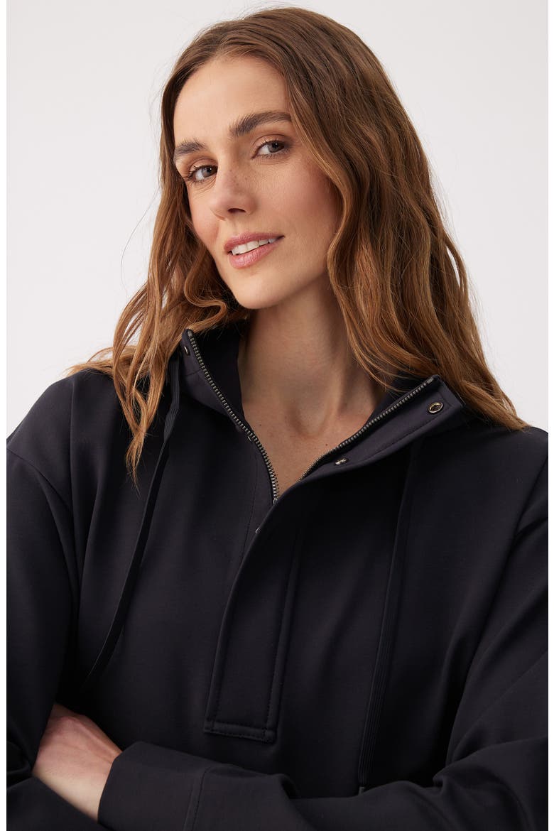 Mindset Half-Zip Hoodie, Alternate, color, BLACK