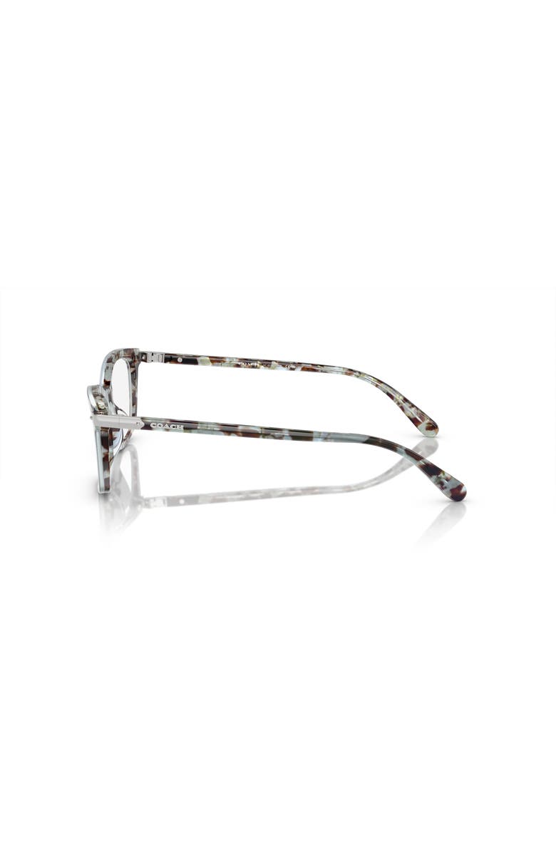 COACH 49mm Rectangle optical glasses, Alternate, color, Green