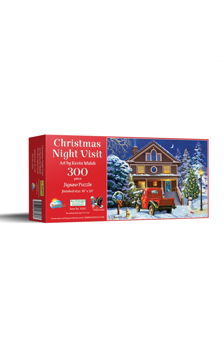 Sunsout Christmas Night Visit 300 piece Jigsaw Puzzle for Adults, Main, color, Multicolor