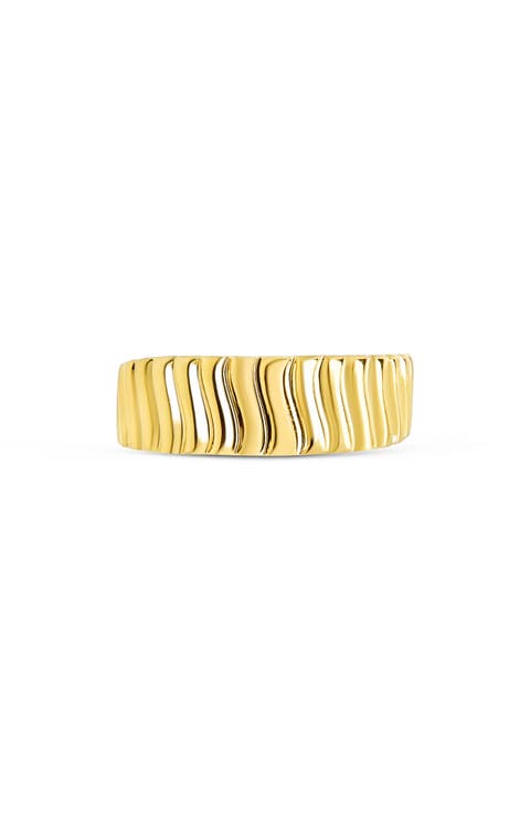 Luna Textured Row Ring