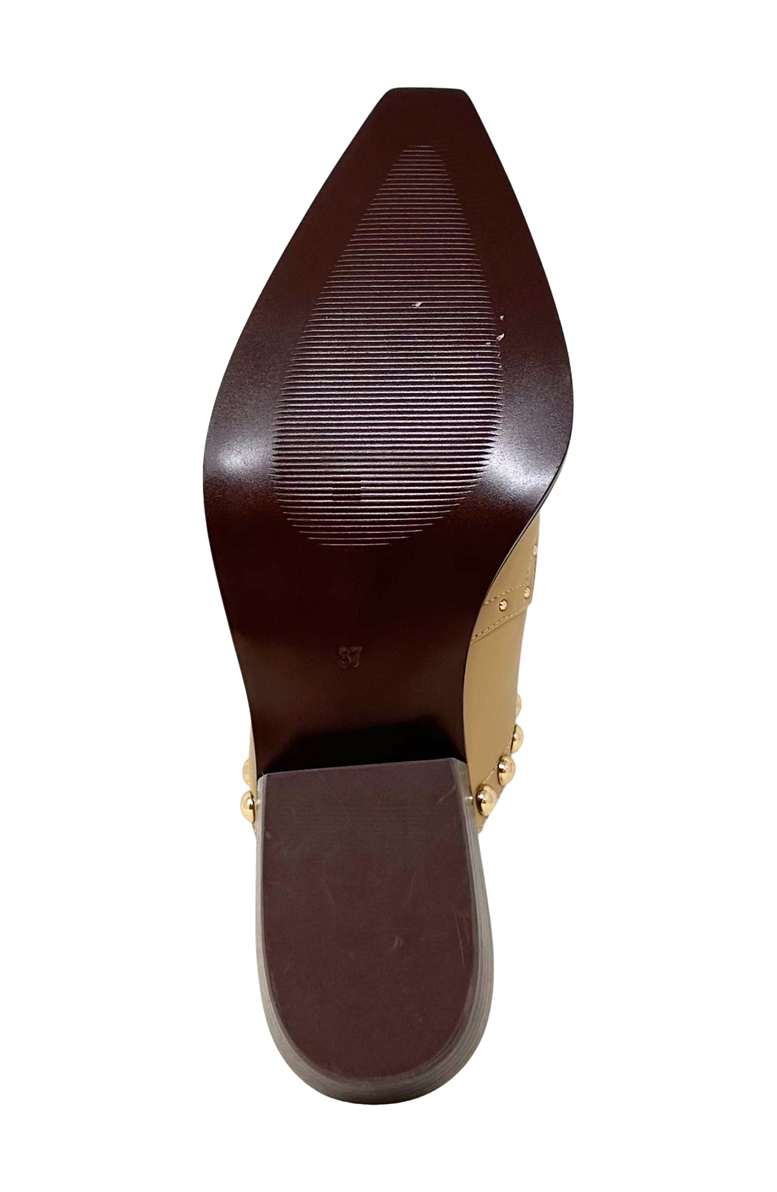 Thalia Studded Mule, Alternate, color, BEIGE