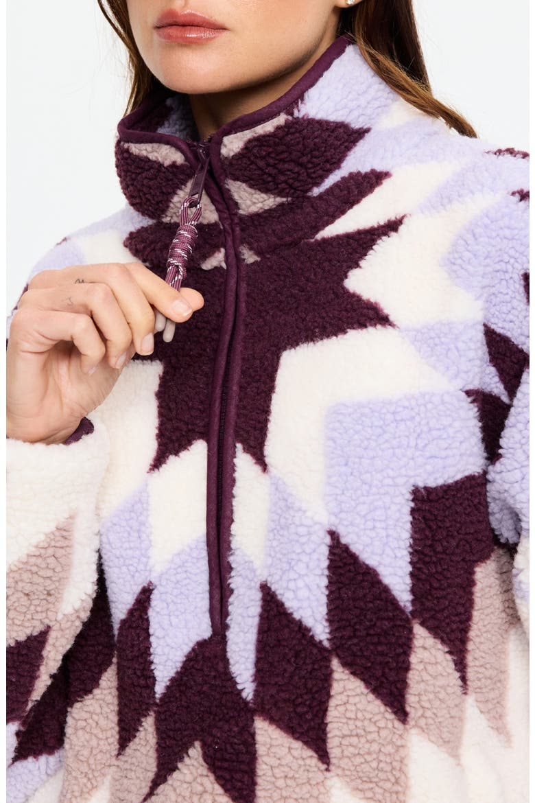 Harlow Fleece Quarter Zip Pullover, Alternate, color, GEO