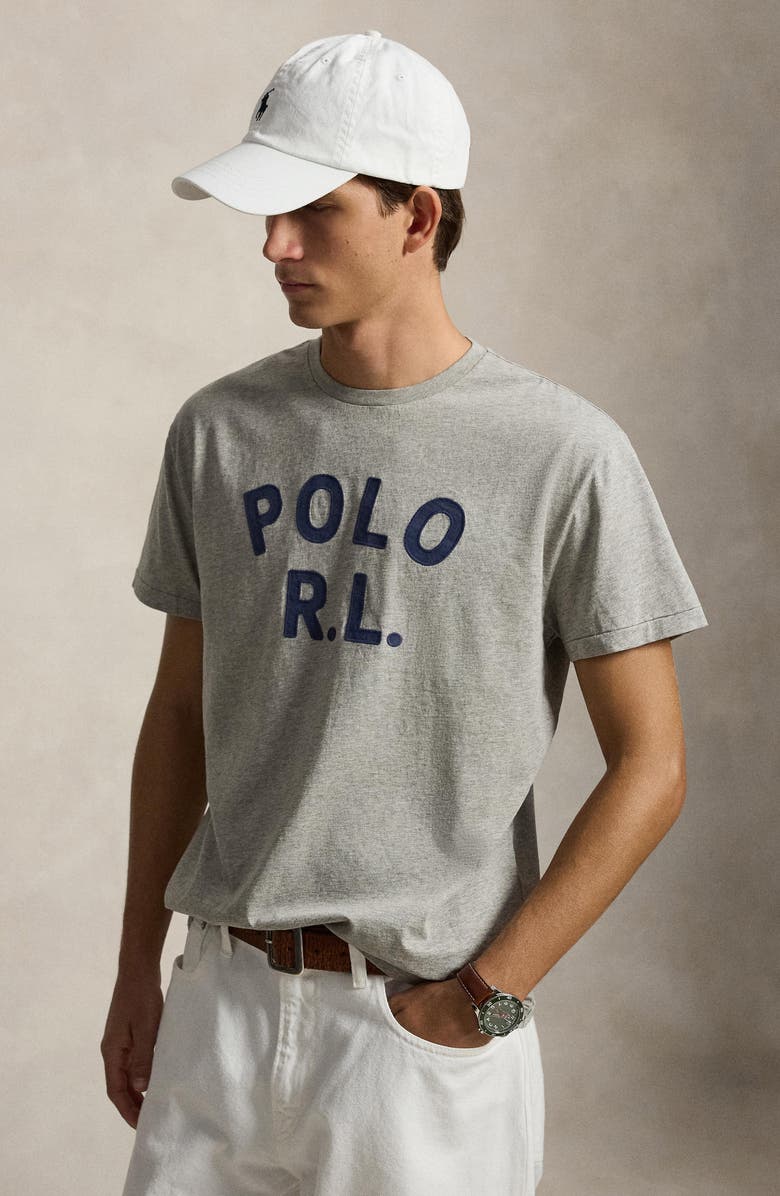 Polo Ralph Lauren Classic Fit Logo Appliqué Cotton T-Shirt, Alternate, color, Dark Sport Heather