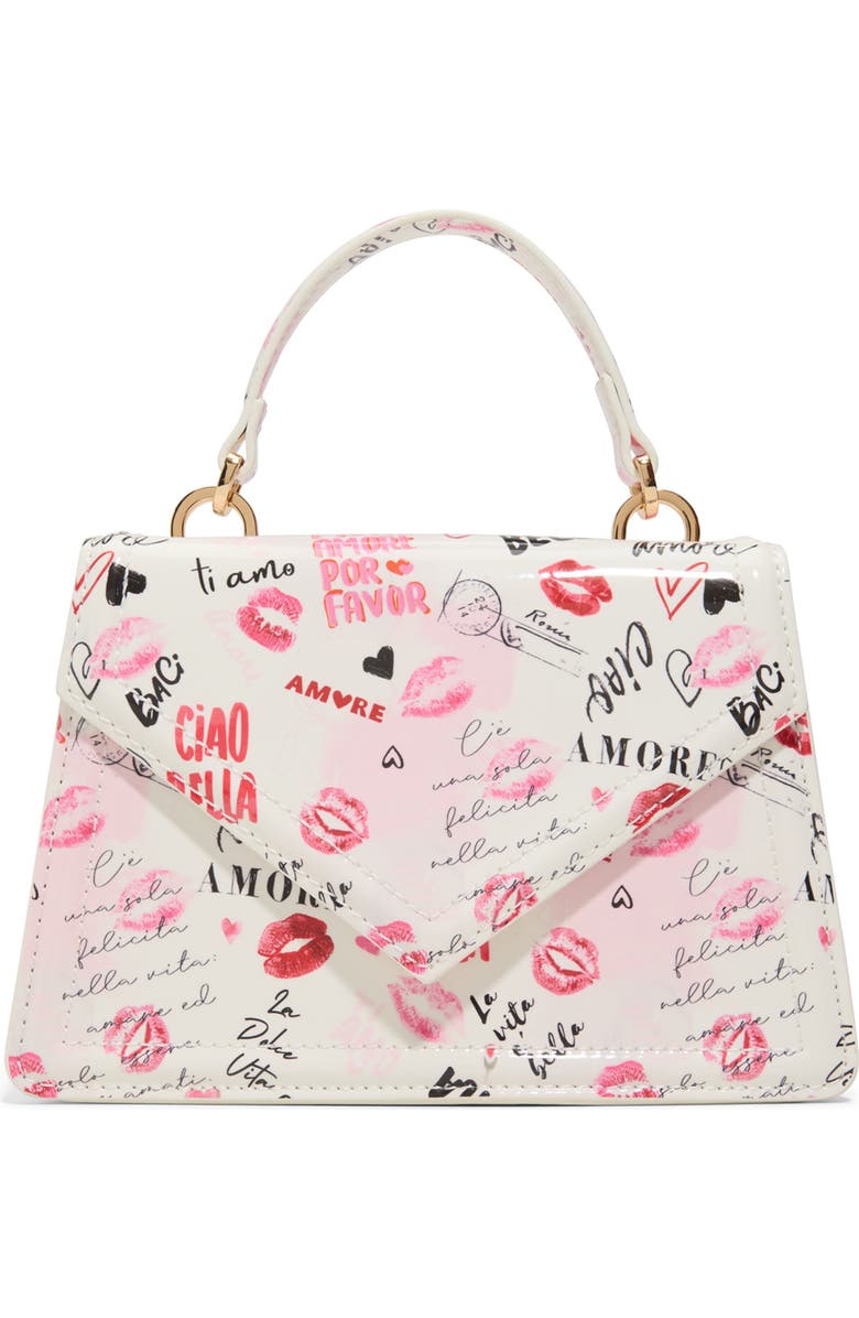 ALDO Bellavitaa Faux Leather Top Handle Bag, Main, color, White Combo